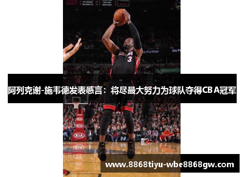 阿列克谢-施韦德发表感言：将尽最大努力为球队夺得CBA冠军